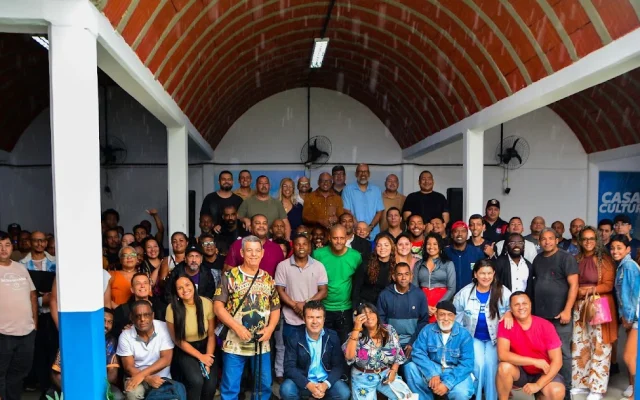 Reunião sobre os editais da PNAB Ciclo 2 na Casa da Cultura em Belford Roxo