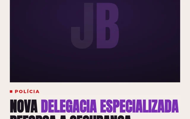 Fachada de delegacia de polícia na Baixada Fluminense atendendo a região de Belford Roxo