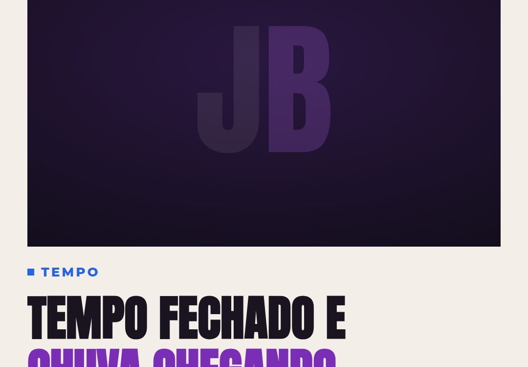 Céu nublado e fechado sobre ruas e bairros de Belford Roxo nesta quinta-feira.