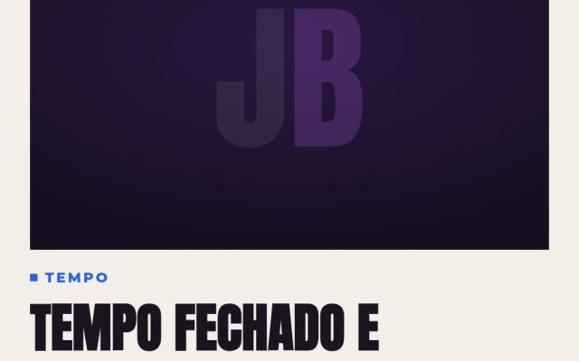 Céu nublado e fechado sobre ruas e bairros de Belford Roxo nesta quinta-feira.