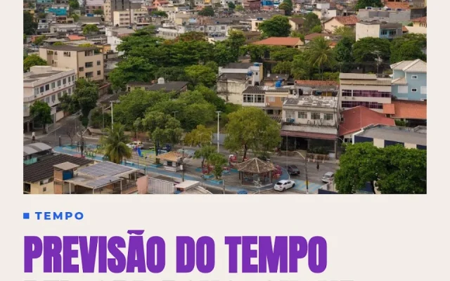 Céu com nuvens e sol em Belford Roxo durante o feriadão de Finados